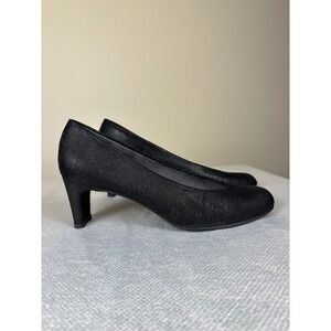 Stuart Weitzman Black Heels Pumps Classic Elegant Shoes size 9‎ M